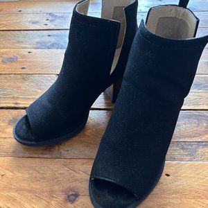 Marco Republic Boots Slip On side cut Peep Toe Medium Mid Booties Size 6.5